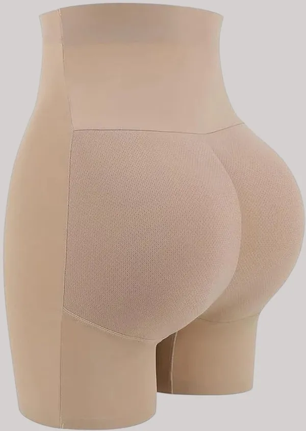 Beige_Cotton_Lycra_Blend_Solid_Tummy_Shaper_For_Women