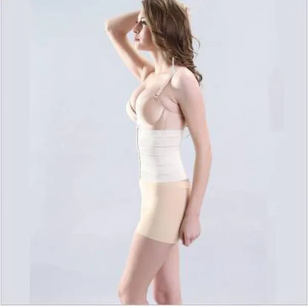 Beige_Cotton_Lycra_Blend_Solid_Tummy_&_Thigh_Shaper_For_Women