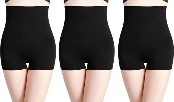 Pack_Of_3_Black_Cotton_Lycra_Blend_Solid_Tummy_&_Thigh_Shaper_For_Women