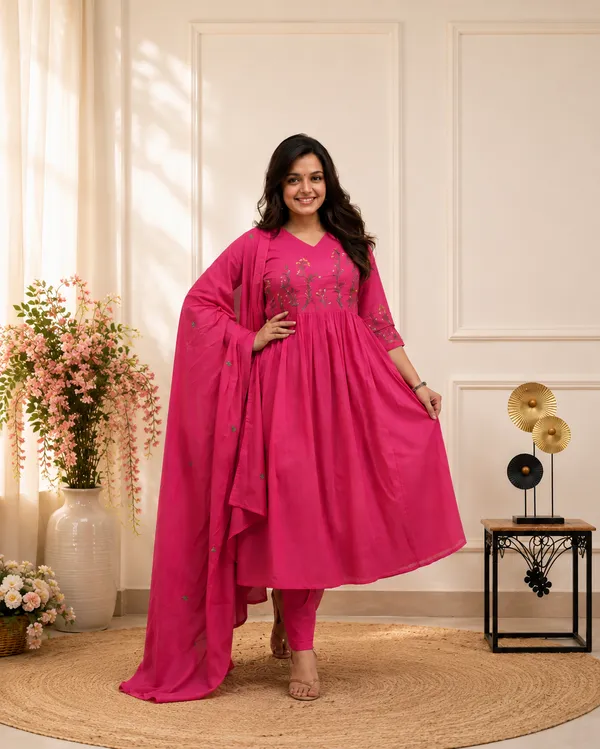 Embroidered_Cotton_Kurta_Pant_with_mulmul_Dupatta_Set_(3-Pc_Set)