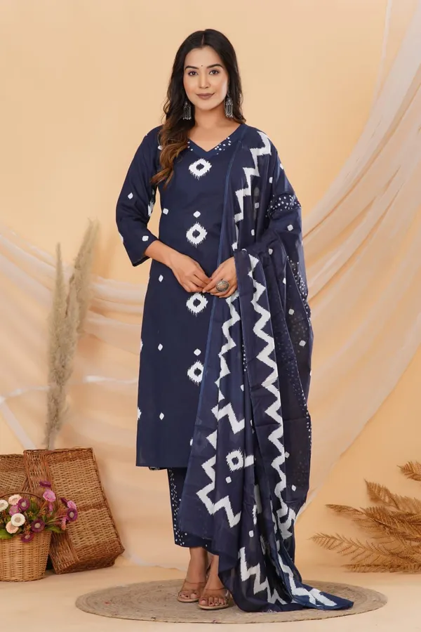 Blue_Printed_Pure_Cotton_Suit_Set_with_Dupatta_&_Pant