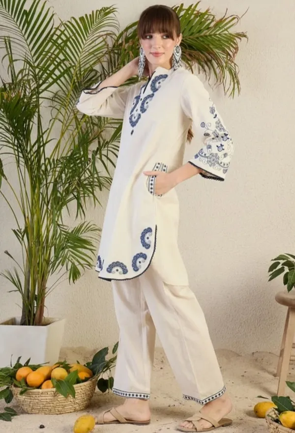 Cotton_Flex_Embroidered_Kurta_Pant_Set