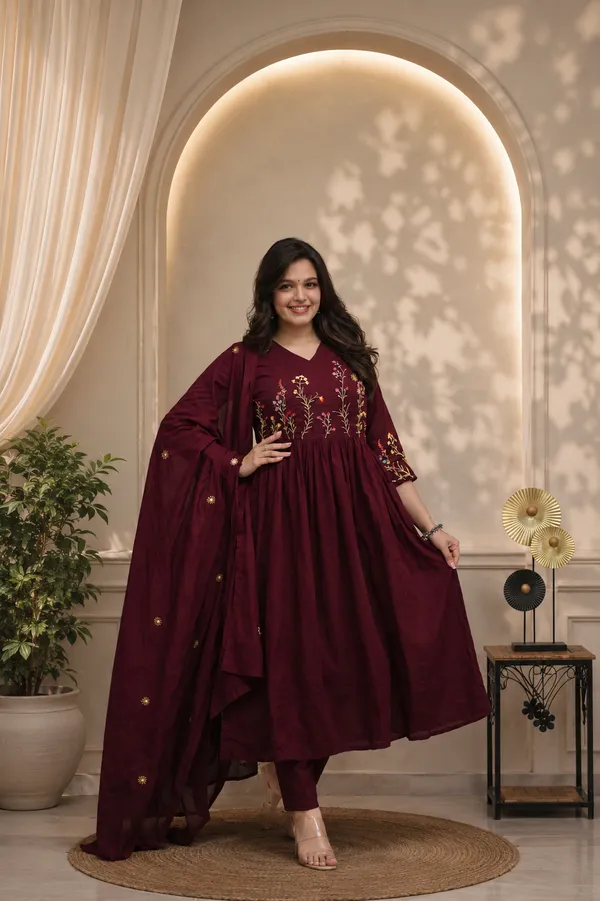 Embroidered_Cotton_Kurta_Pant_with_mulmul_Dupatta_Set_(3-Pc_Set)