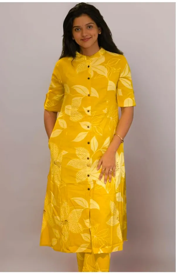 Floral_Fine_cotton_kurti_Palazzo_set