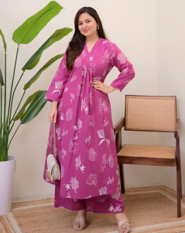 Pink_embroidery_stylish_kurta_set