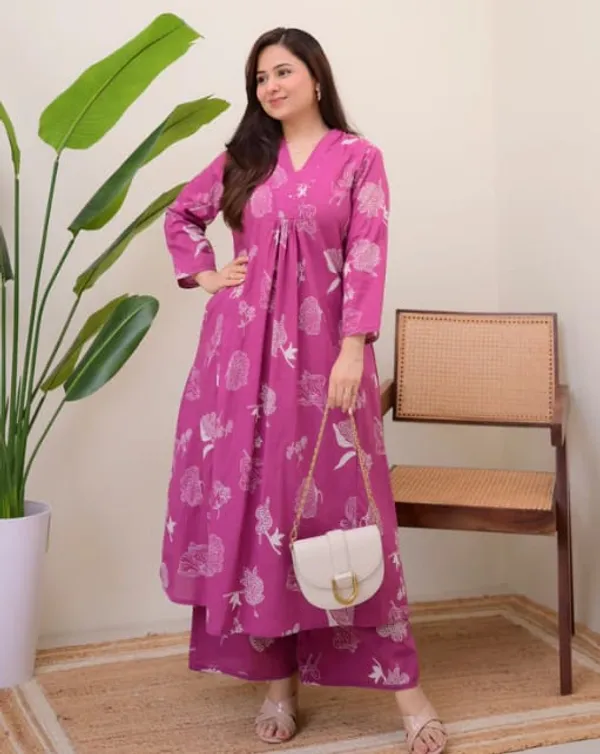 Pink_embroidery_stylish_kurta_set