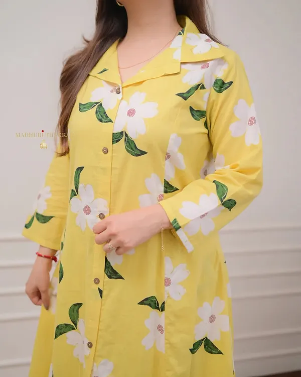 Yellow_Embroidery_stylish_kurta_set