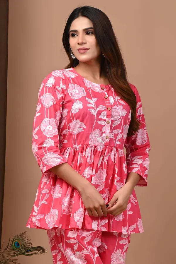Pink__Stylish_Two_Pocket_Pyjama_Co-Ord_Set_For_Women
