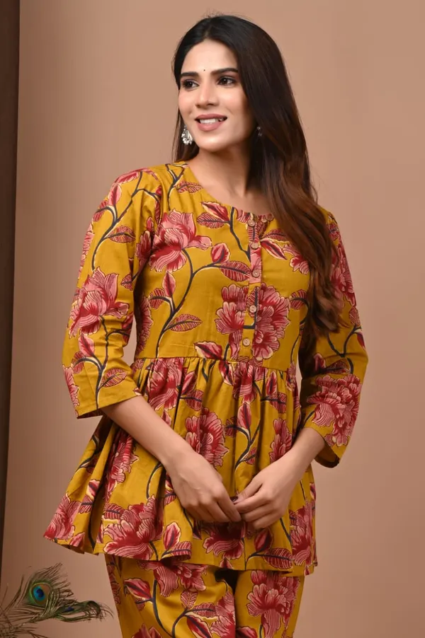 Mustard_Yellow_Stylish_Two_Pocket_Pyjama_Co-Ord_Set_For_Women