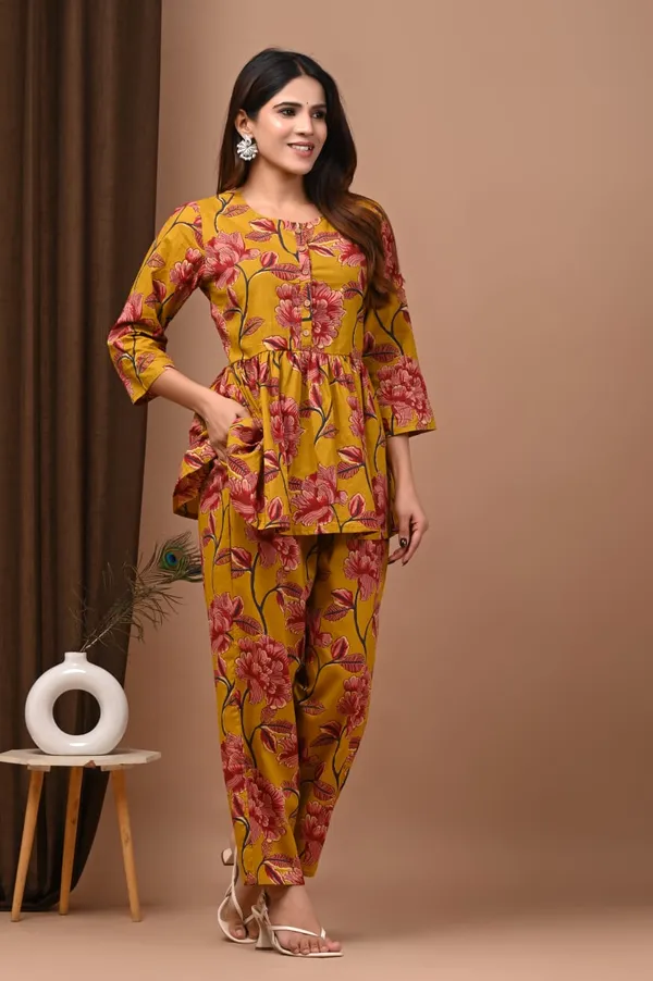 Mustard_Yellow_Stylish_Two_Pocket_Pyjama_Co-Ord_Set_For_Women