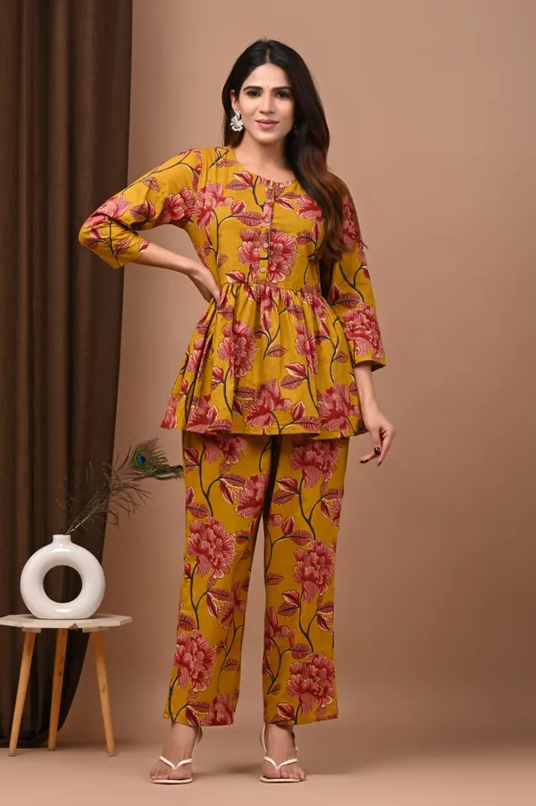 Mustard_Yellow_Stylish_Two_Pocket_Pyjama_Co-Ord_Set_For_Women