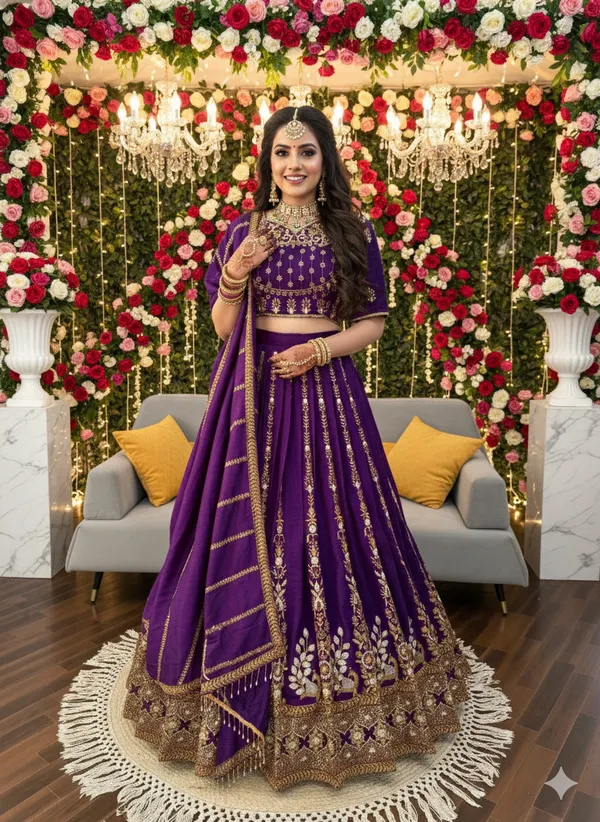 Sheesh_Riwaayat_Purple_Lehenga_Set