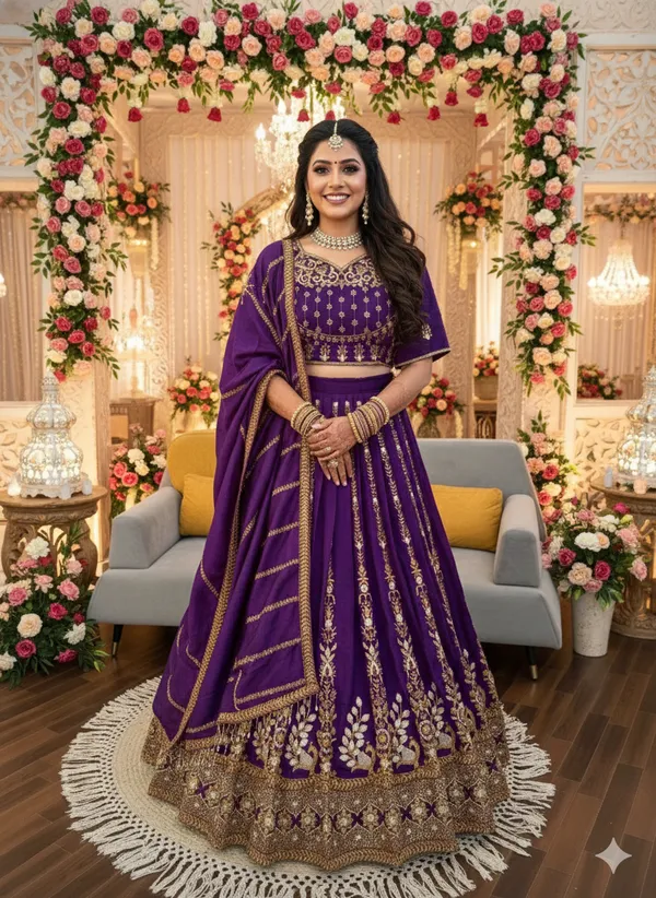 Sheesh_Riwaayat_Purple_Lehenga_Set