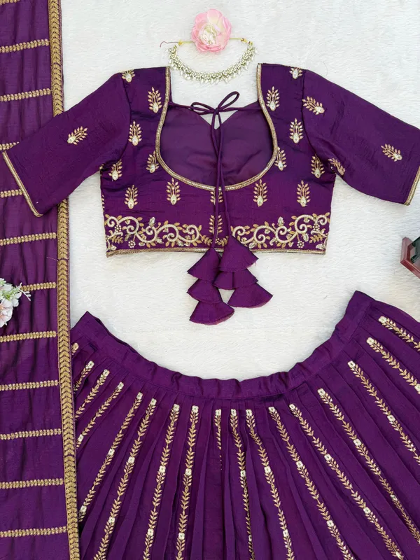 Sheesh_Riwaayat_Purple_Lehenga_Set