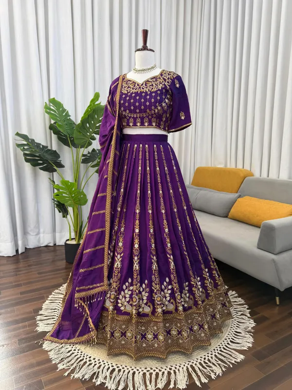 Sheesh_Riwaayat_Purple_Lehenga_Set