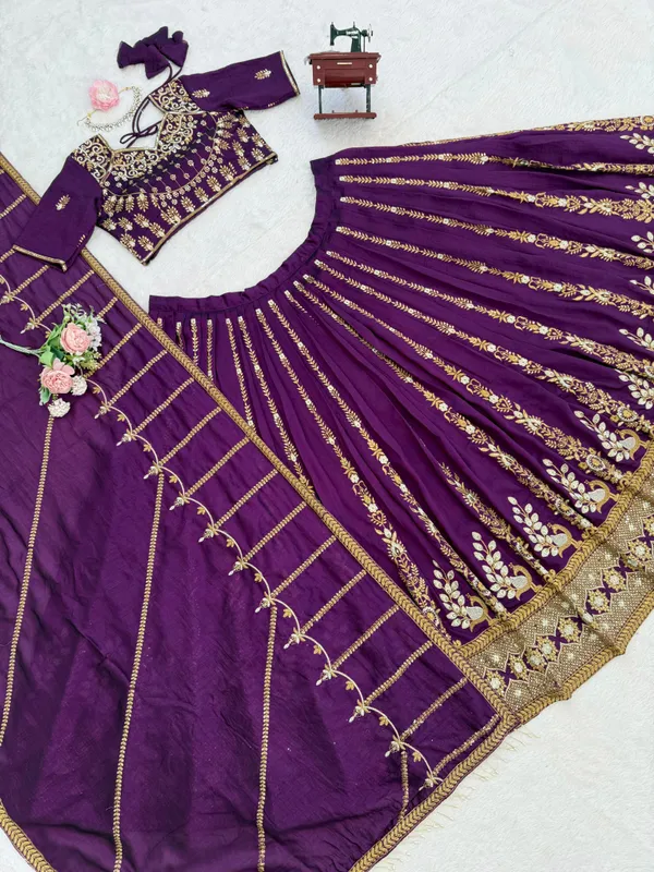 Sheesh_Riwaayat_Purple_Lehenga_Set