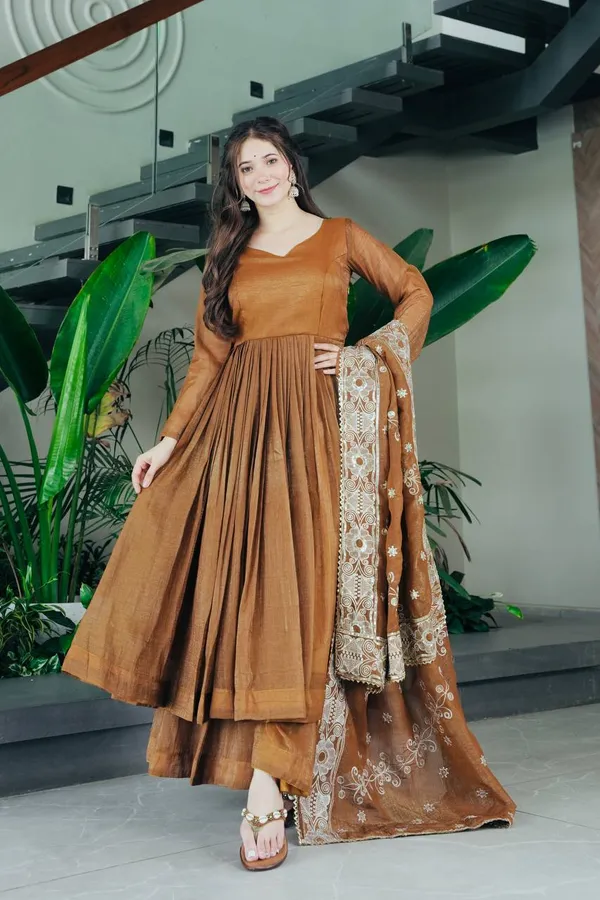 Regal_Hazel_Brown_Designer_Anarkali_Sharara_Suit_with_Embroidered_Dupatta