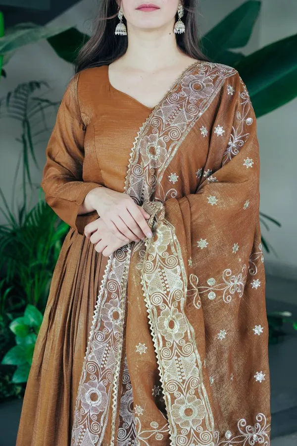 Regal_Hazel_Brown_Designer_Anarkali_Sharara_Suit_with_Embroidered_Dupatta