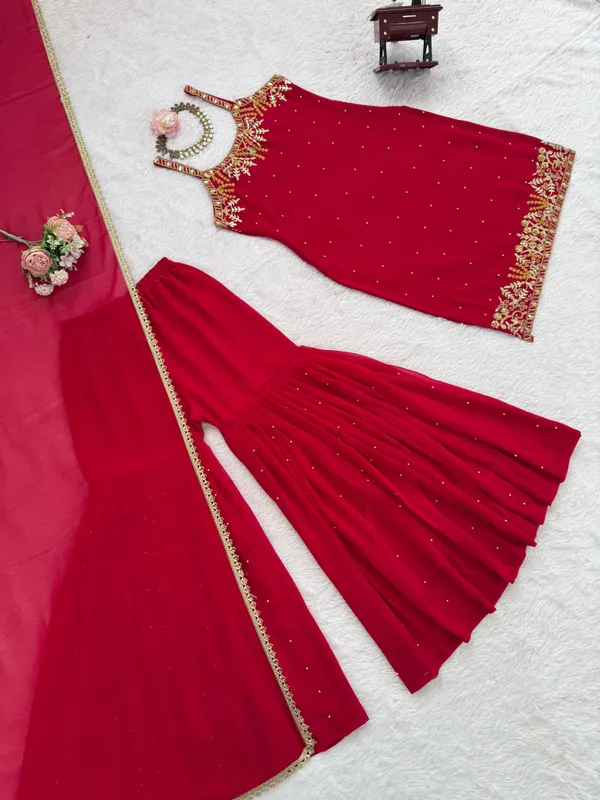 Sheesh_Designer_Faux_Georgette_Sharara_Suit_Set_with_Embroidery_&_Sequin_Work