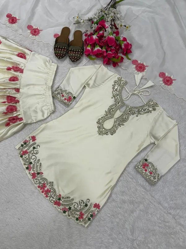 Sheesh_Designer_Japan_Satin_Embroidered_Party_Wear_Suit_Set_with_Farshi_Salwar_&_Organza_Dupatta