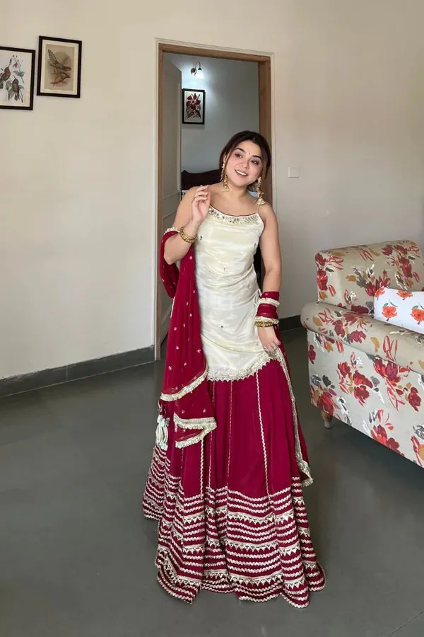 Sheesh_Ivory_Mirror_Work_Top_with_Wine_Flared_Lehenga_&_Dupatta_Set