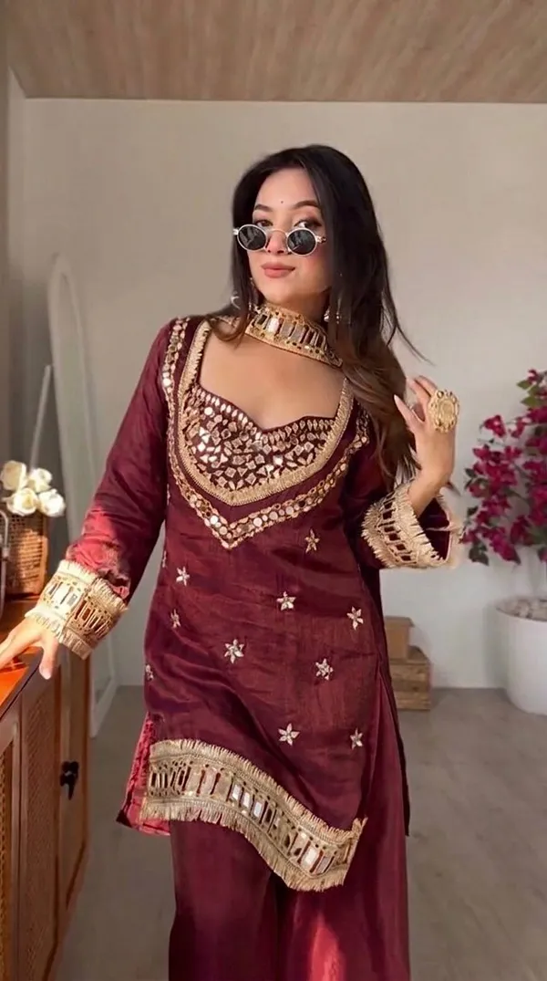 Sheesh_Maroon_Mirror_Work_Designer_Kurta_Sharara_Set_with_Dupatta