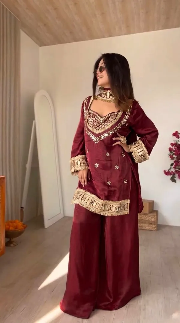Sheesh_Maroon_Mirror_Work_Designer_Kurta_Sharara_Set_with_Dupatta