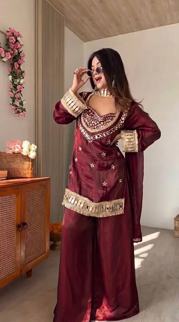Sheesh_Maroon_Mirror_Work_Designer_Kurta_Sharara_Set_with_Dupatta