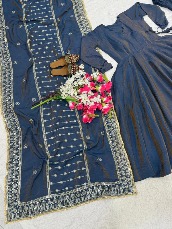 Sheesh_Midnight_Azure_Silk_Anarkali_Set