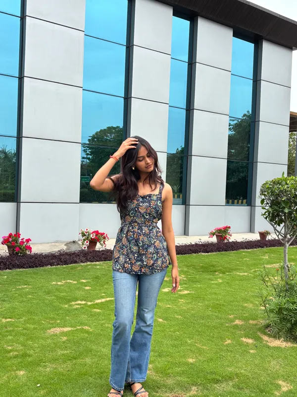 Sheesh Sheesh Midnight Paisley Printed Short Kurti Top for Women Price ...