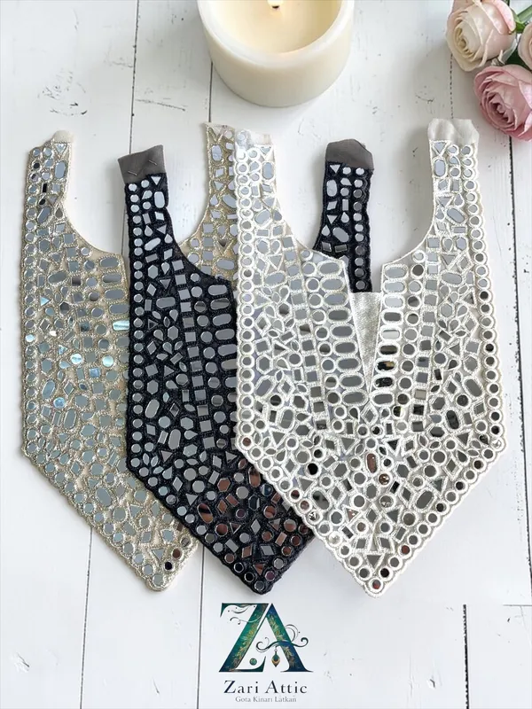 Greenish_gold_Mirror_Neckline_Patches-Black