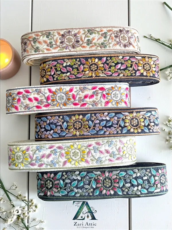 Embroidered_Fabric(Dupion)_Lace-1.8_Inch