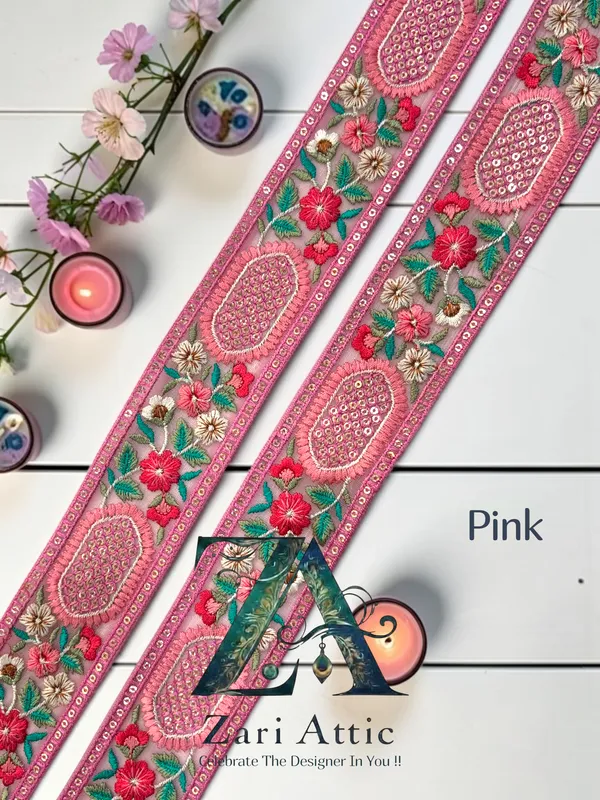 Embroidered_Floral_Net_Fabric_Lace-Trim-Saree_Border(17276)_-_2_Inch_-17276
