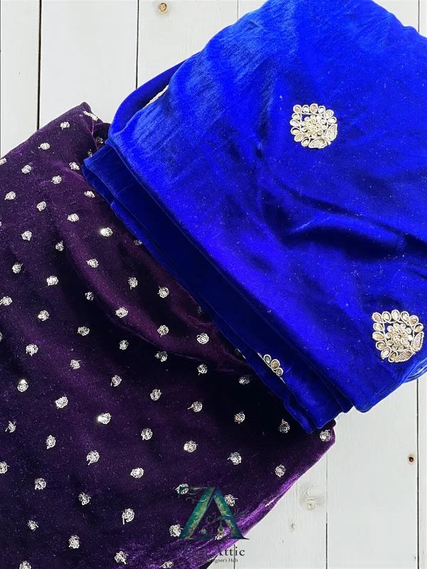 Embroidered_Velvet_Fabric-Blue-1_Meter