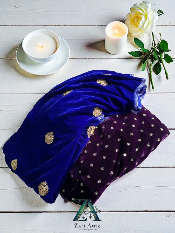 Embroidered_Velvet_Fabric-Blue-1_Meter