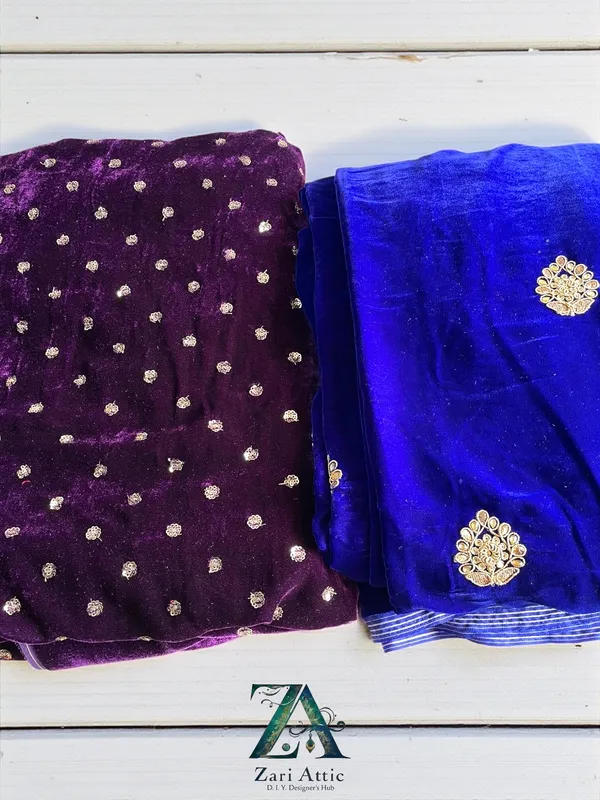 Embroidered_Velvet_Fabric-Blue-1_Meter