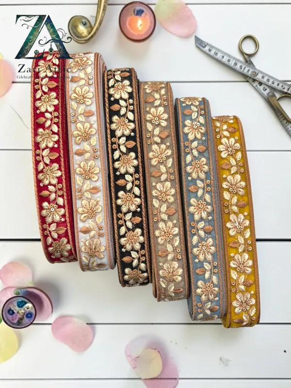 Flral_Embrodered_Net_Fabric_Lace_-_1_Inch