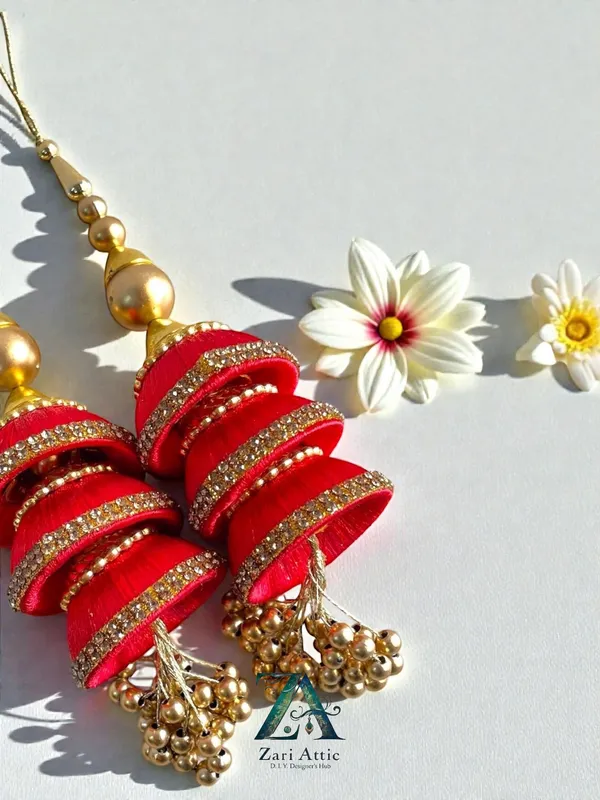 1_Pair_Trendy_Handmade_Latkan(Red)