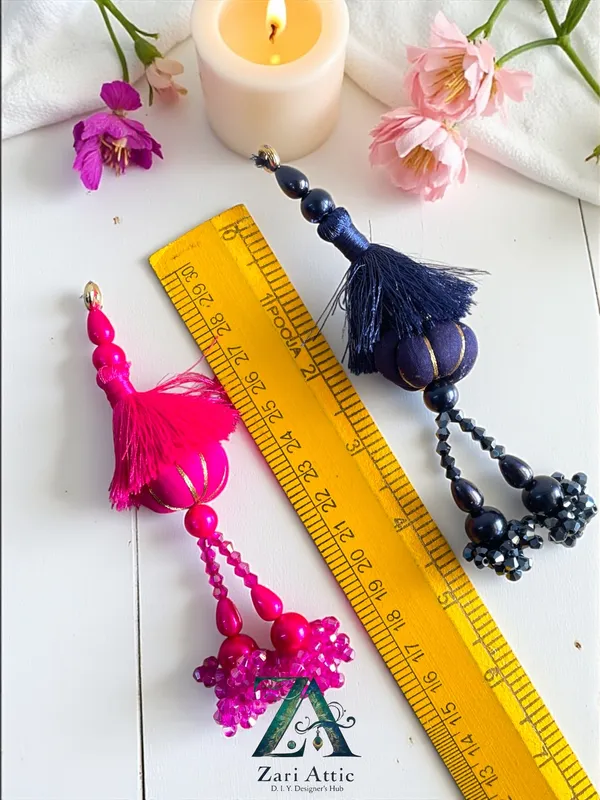 Dolly_Cushion_&_Thread_Latkan_for_DIY_Dupatta-Saree-Rose_Gold