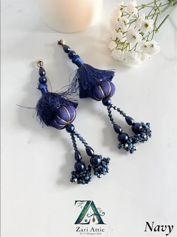 Navy_Dolly_Cushion_&_Thread_Latkan_for_DIY_Dupatta-Saree