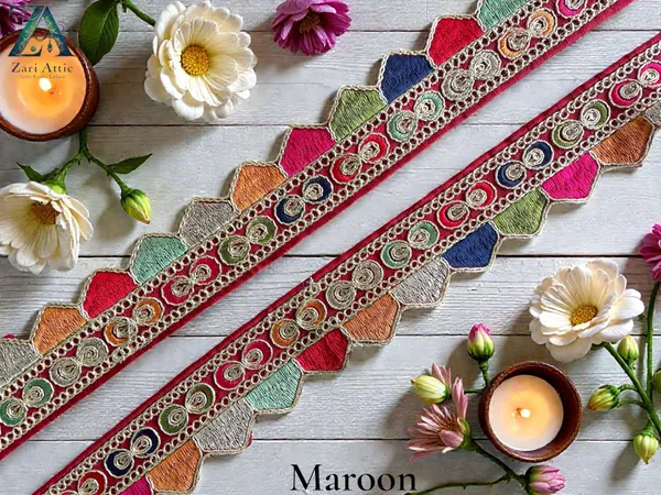 Maroon_Premium_Elegant_Design_Embroidered_Fabric_Lace_(1.5_Inch)