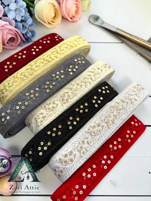 Single_Colour_Net_Fabric_Embroidered_Lace