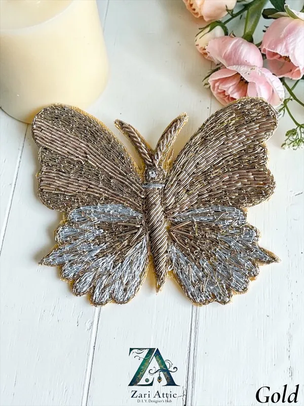 One_Of_A_Kind(OOAK)-Gold_Butterfly_Patch_for_DIY_Clothes-Crafts-Jackets