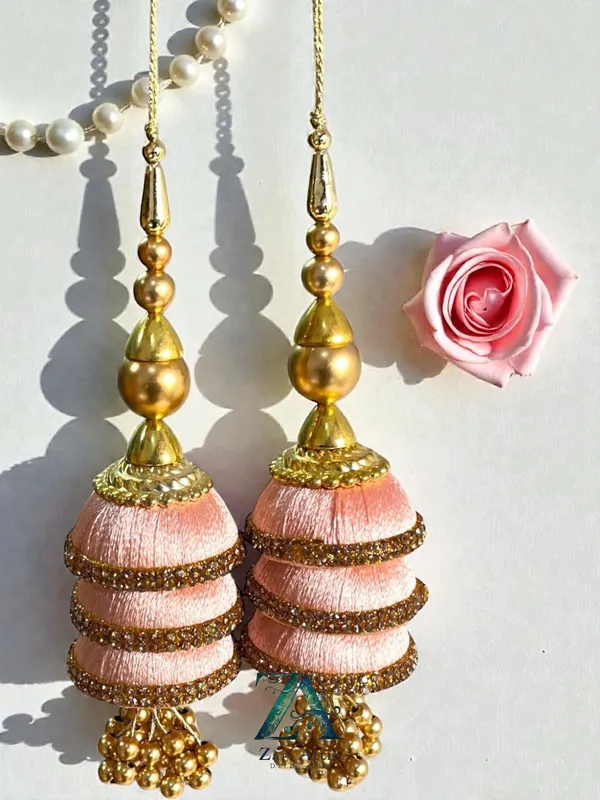 1_Pair_Trendy_Handmade_Latkan(Rose_Gold)