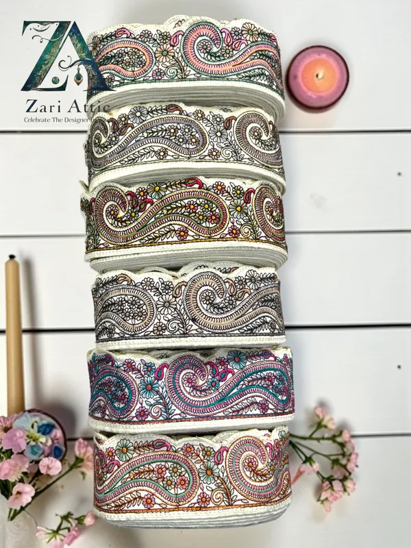 Premium_Raw_Silk_Paislay_Embroidered_Cutwork_Fabric_Lace_(49099)_-_2_Inch
