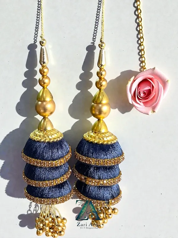 1_Pair_Trendy_Handmade_Latkan(Blue)