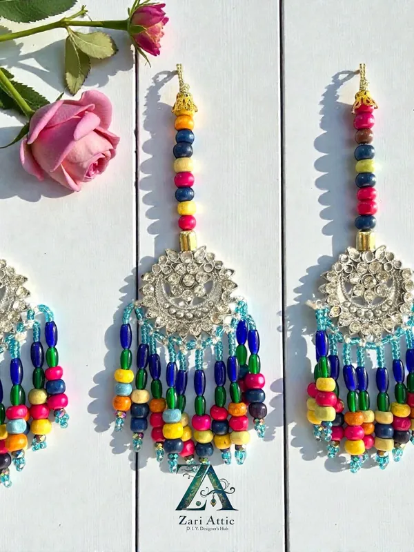 1_Pair_Trendy_Handmade_Latkan(Rainbow)