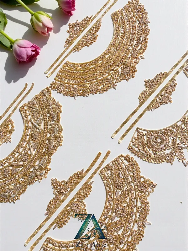 Trendy_Hand_Embroidered_Ethenic_Neckline_Patch-Gold-Design_3