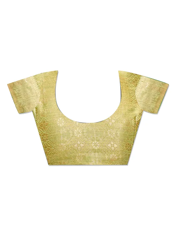 Cream_&_Yellow_Woven_Chanderi_Linen_Blend_Saree_For_Women