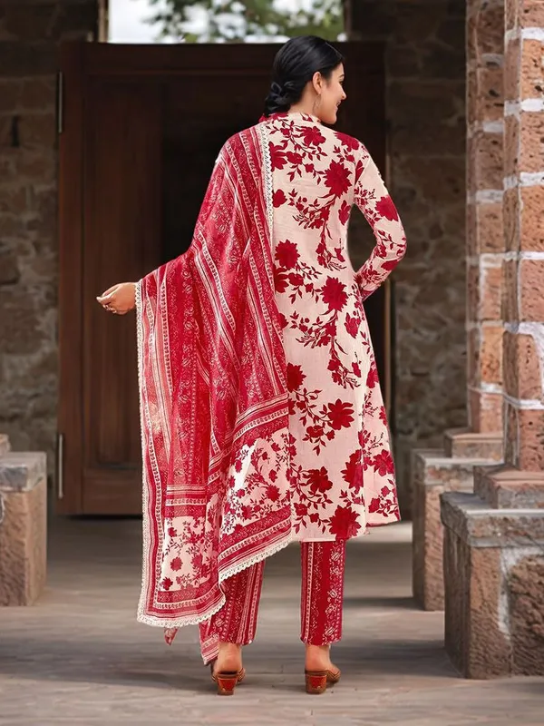Women_Off-white_and_Red_Cotton_Blend_Floral_Printed_Anarkali_Kurta_Set_&_Printed_Dupatta